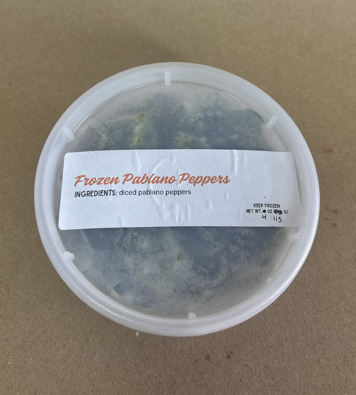Frozen Pablano Peppers - WB